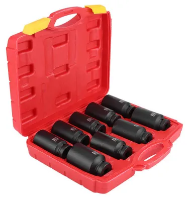 Schlagschrauber-Steckschlüsselset 9-teilig 1/2 Zoll 29–38 mm