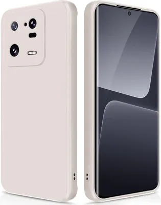 Produktbild von Silikon Hülle für Xiaomi 13 Pro Flüssigsilikon Dünn Gel Gummi Matt Kratzfeste Schutzhülle Weiß