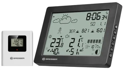 Produktbild von Bresser BaroTemp HZ Wetterstation Funk mit Außensensor, Barometer
