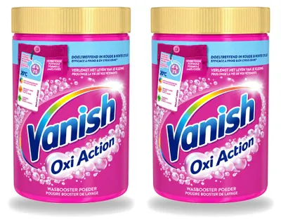 Produktbild von 2 x Vanish Oxi Action Waschkraftverstärker Pulver für Bunt- und Weißwäsche 710 g - Vorteilspackung - 2 Stücke