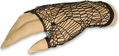 Produktbild von K84250157 schwarz Damen Spinnen Netz Handstulpen Fingerlos
