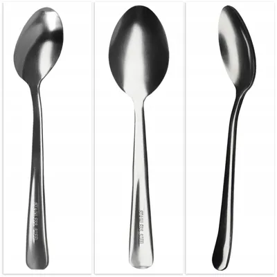 Imagen del producto de Cucharas de café, acero inoxidable, diseño elegante, plateadas, plateadas