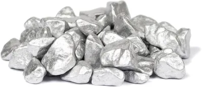 Produktbild von Deko Steine Nuggets in Silber 9-13mm 750g