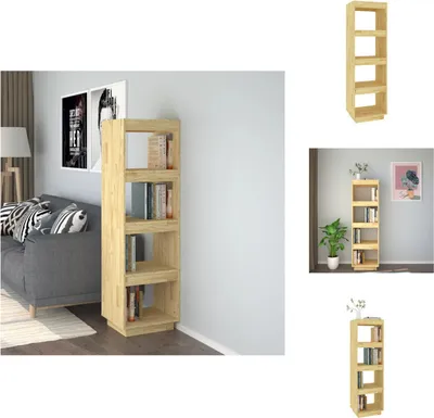 Zdjęcie produktu dla vidaXL Regał/przegroda do pokoju 40x35x135 cm lite drewno sosnowe - Regały i biblioteczki