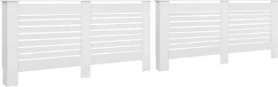 Produktbild von Heizkörperverkleidungen 2 Stk. Weiß 172×19×81,5 cm MDF