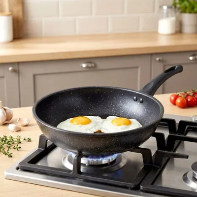 Image de Poêle à frire antiadhésive en granit de 24 cm – Compatible lave-vaisselle