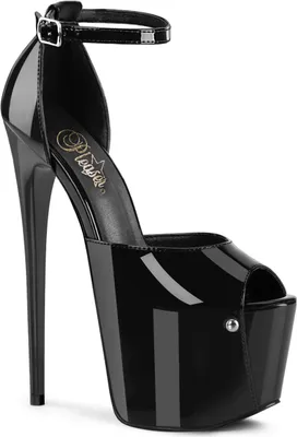 Produktbild von JUBILANT-15 Pleaser High Heels Fesselriemchen Plateausandaletten schwarz Lack