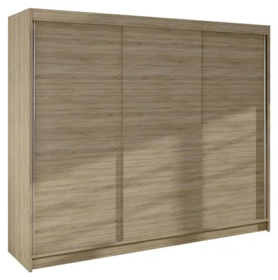 Produktbild von MIRJAN24 Schiebetürenschrank  Derby II, Kleiderschrank, Stilvoll Schlafzimmer Garderobenschrank (Farbe: Sonoma Eiche)