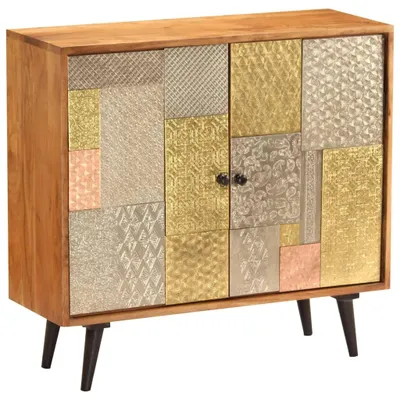 Image de vidaXL Buffet 80 x 30 x 75 cm Bois massif d'acacia