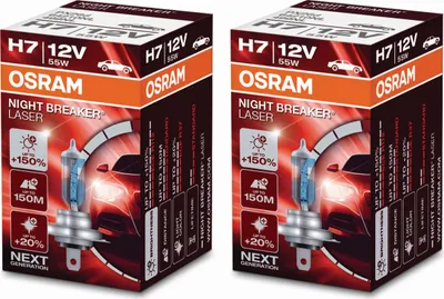 Produktbild von 2 Stück OSRAM NIGHT BREAKER LASER +150% Next Generation Lampen Birnen für Scheinwerfer / Fassung H7