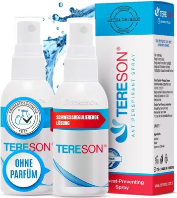 Produktbild von Tereson® 2x Anti Schweiß Spray – Starkes Antitranspirant für Hände & Füße