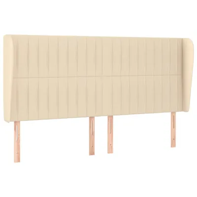 Imagen del producto de vidaXL Cabecero con orejas, color crema, 163x23x118/128 cm, tela