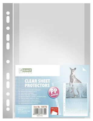 Produktbild von D.RECT 10 Stück breite Prospekthüllen, Dokumentenhüllen, 170 µm/Mic/Mikron Stärk