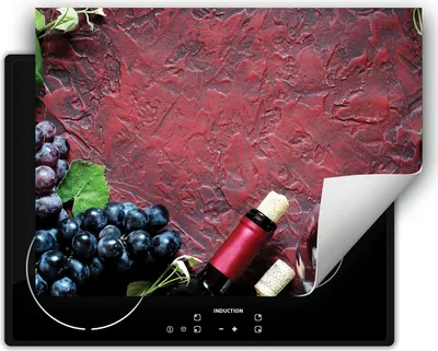 Produktbild von DarHaus Herdabdeckplatte 70x52 cm Anti Rutsch Matte Aufrollbar, Wein