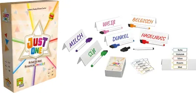 Image de Repos Production, Just One, jeu de base, jeu de fête, jeu de l'année 2019, 3-7 joueurs, à partir de 8+ ans, 20+ minutes, allemand