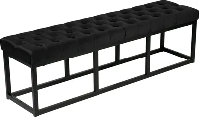 Produktbild von Sitzbank Polson Samt Schwarz 150 cm schwarz