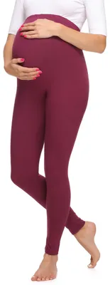 Image de Merry Style Femme Leggings de grossesse longs en viscose MS10-297 (rouge vin, L)