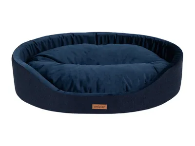 Immagine prodotto di Letto per cani ovale SIDNEY blu taglia S, M, L, XL, XXL Taglia: XL - 72x62x16 cm