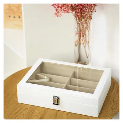 Produktbild von Brillenbox für 8 Brillen - Weiß 34 x 25 x 8 cm - Präsentation von Sonnenbrillen