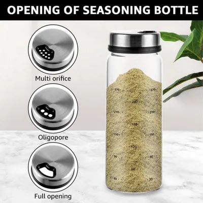 Kräutergläser 300 ml - Glas Kräutergläser - Luftdichter Kräuterstreuer - Kompaktes Design - Für die Küche - Einfach zu