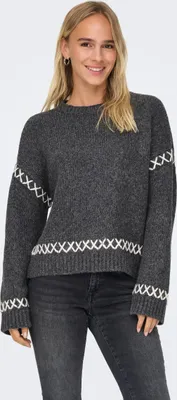 Image de Pull tricoté Col O Manches longues Coutures douces | S