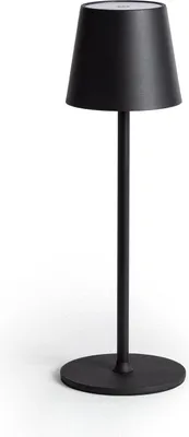 Produktbild von LED-Tischlampe 3W Tragbar aus Metall mit wiederaufladbarem USB Akku Anisa Schwarz