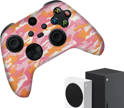Produktbild von Hüllen & Skins für Xbox Series X & S – Performance-Gaming-Hülle – Soft Grip-Abdeckungen – Anti-Rutsch-Controller-Zubehör – Camo – Pink