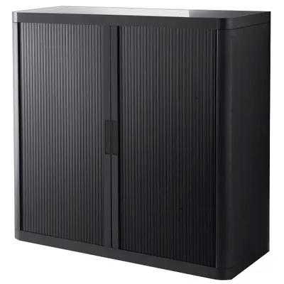 Produktbild von PAPERFLOW Rollladenschrank schwarz ohne Fachböden 110,0 x 41,5 x 104,0 cm