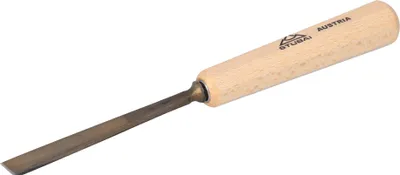 Produktbild von STUBAI Stemmeisen Stechbeitel Serie 52 - Form 71 | einseitig geschliffen 10 mm, mit Holzgriff, für glatte Flächen, zum Vorstechen, Kerb- und Reliefschnitzarbeiten, zur präzisen Bearbeitung von Holz
