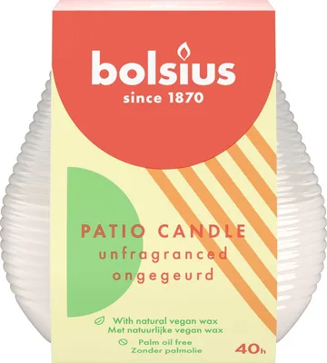 Zdjęcie produktu dla Świeca Bolsius Patiolicht mlecznobiała 9,4 x 9,1 cm bezzapachowa