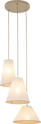 Produktbild von Pendelleuchte Metall B: 47,5 cm H: max. 165 cm Beige E27 3-flammig Modern Hängelampe