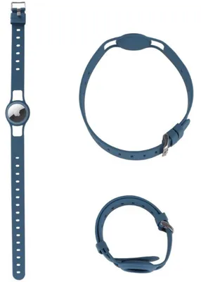 Produktbild von Go Go Gadget – Hundehalsband – geeignet für Airtag – Welpe – Haustier-Tracker – Silikon – Blau