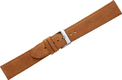 Produktbild von Herzog Italo-Vintage Uhrenarmband hellbraun > Leder flach handgenäht, Stegbreite:22mm, Schließe:Silbern