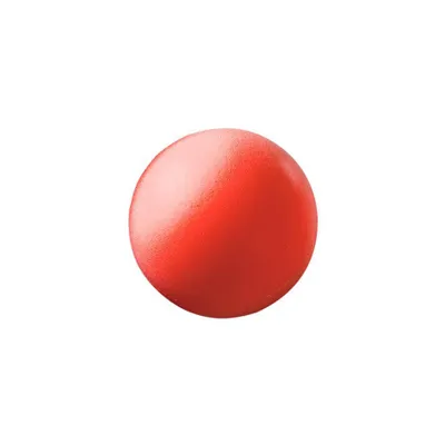 A red ball is shown against a white background.