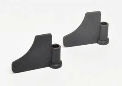 Two black dough hooks are shown against a white background.