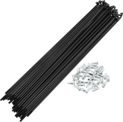 Produktbild von 1 Satz Universal-Fahrradspeichen 12G 225mm Länge Fahrradrad Speichen Nippel Schwarz Kohlenstoffstahl