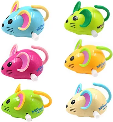 Productafbeelding van Baby-opwindspeelgoed - Set van 6 - Opwindfiguur - Speelmuis - Wind-up figuur - Uurwerk - Speelgoed - Verjaardag