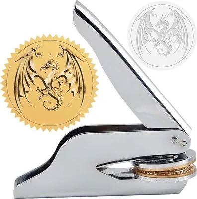 Produktbild von Embossing Stempel Boek Ex Libris Bibliotheek 1,6 Zoll RVS Hand Held Embosser Für Buchliebhaber Lehrer Notar - Offizielles Abschluss-Enveloppe Hochzeit Einladung Geschenk Papier