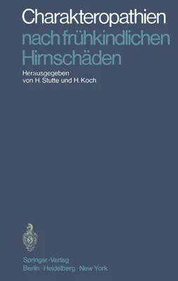 Produktbild von Charakteropathien nach frühkindlichen Hirnschäden
