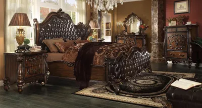 Obrázok produktu pre Dizajnová manželská posteľ postele do spálne Kožený hotel 184x214cm Chesterfield