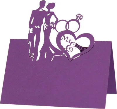 Image de 50 cartons de table de mariage, découpe laser Monsieur & Madame Groom mariée cartes de numéro de table pour le mariage, cartons de table vierges