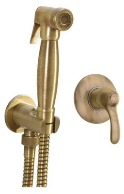 Immagine prodotto di Rubinetto da incasso con doccetta per WC Retro, bronzo