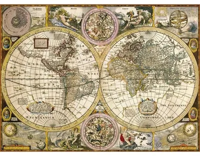 Image de Puzzle ancienne carte du monde 3000 pièces - collection pays - clementoni 33531