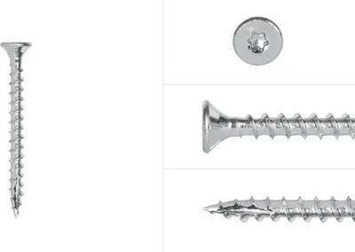 Obrázok produktu pre Pozinkované skrutky do drevotriesky 5 x 50 mm Torx 25 s plným závitom - balenie 200 skrutiek