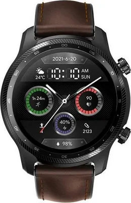 Obrázok produktu pre Išmanusis laikrodis Mobvoi TicWatch Pro 3 Ultra LTE, Juodos spalvos su rudos spalvos odiniu dirželiu