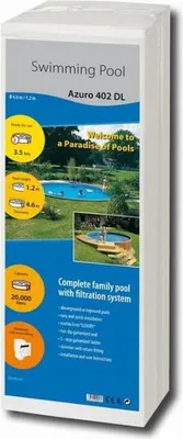 Produktbild von Mountfield Azuro 300 - 3,6 x 0,9 m BLAU/WEISS - ohne Filter mit Löchern in der Achse
