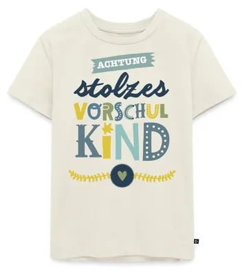 Produktbild von Spreadshirt Stolzes Vorschulkind Kita Abgang Kinder Premium T-Shirt, 134/140 (8 Jahre), Naturweiß