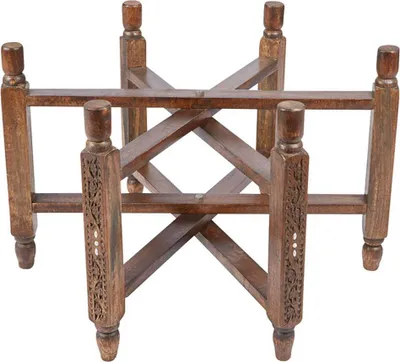 Produktbild von Klappbarer Tischfuß Tablettgestell Braun Tea Stand 80cm