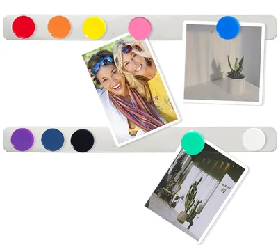 Produktbild von Magnetische Memotafel, Magnetstreifen, selbstklebende Magnetstreifen, magnetische Pinnwand, Magnetwand, Magnettafel für die Küche, magnetische Edelstahltafeln mit 10 starken Magneten für Fotos und Kalender, 2 Stück