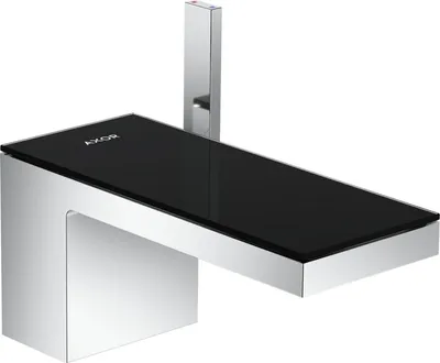 Obrázok produktu pre jednopáková umývadlová batéria hansgrohe 70 AXOR MYEDITION s doskou chróm/čierne sklo